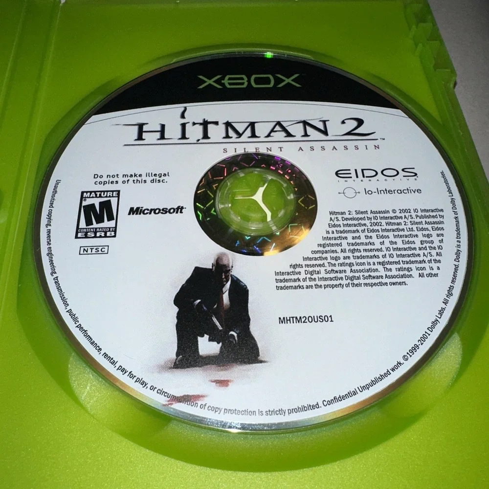 Hitman 2: Silent Assassin (Xbox, 2002) Complete CIB Manual + Registration Card